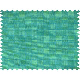 Small square stripes with blue and green colour main cotton curtain designs